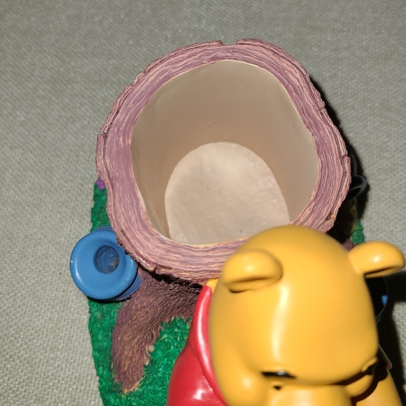 VINTAGE WINNIE THE POOH HONEY POT TREE STUMP PENCIL HOLDER OFFICE DECOR - Picture 5 of 9